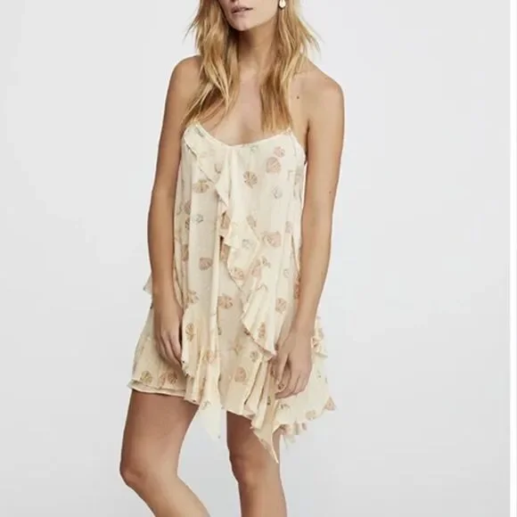 NWT Free People Sunlit Printed Mini Dress - Picture 5 of 7